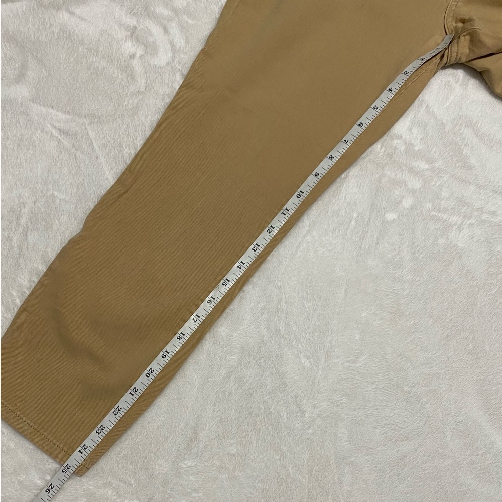 Tory Burch Khaki Cropped Skinny Pants Tan Mid-Rise Stretch Pants Size 30 - Picture 11 of 13
